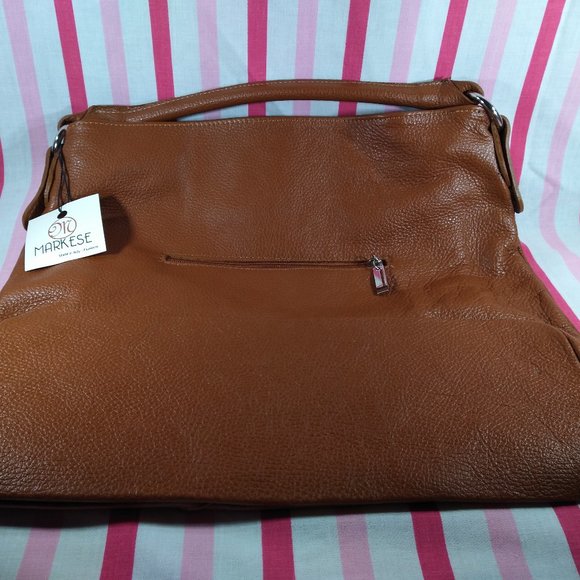 ✨ SOLD ✨ Gorgeous Markese Italian Leather Handle or Shoulder Bag NEW w/Tag! - Picture 6 of 16